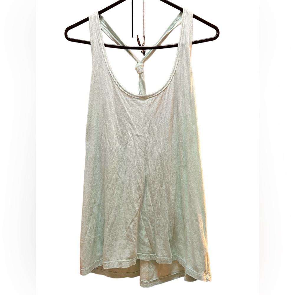 Women’s large Old Navy teal/light blue knot back tank top